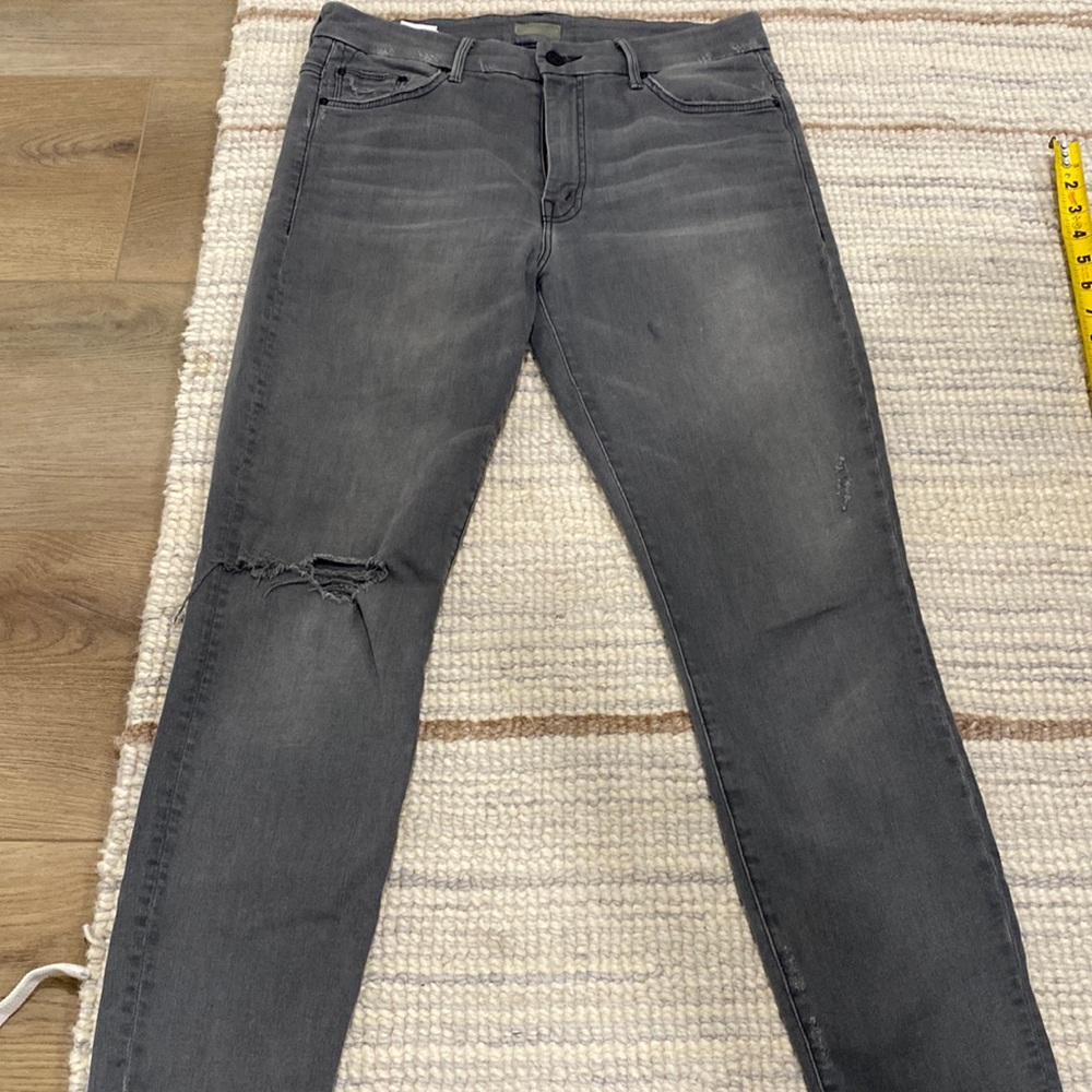 MOTHER denim dark gray wash jeans